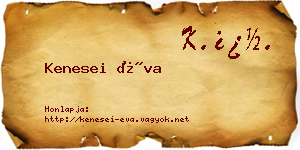 Kenesei Éva névjegykártya